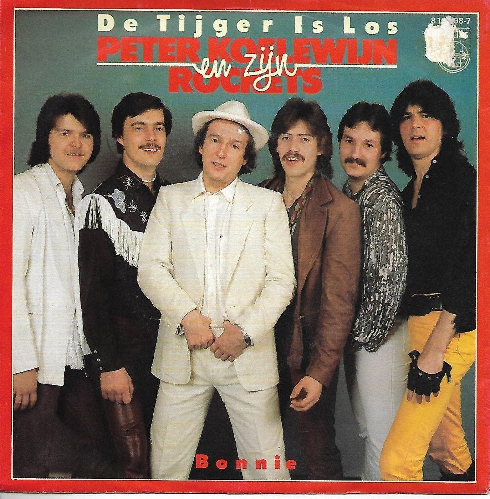 Peter Koelewijn en zijn Rockets - De tijger is los, Gebruikt, 7 inch, Single, Nederlandstalig