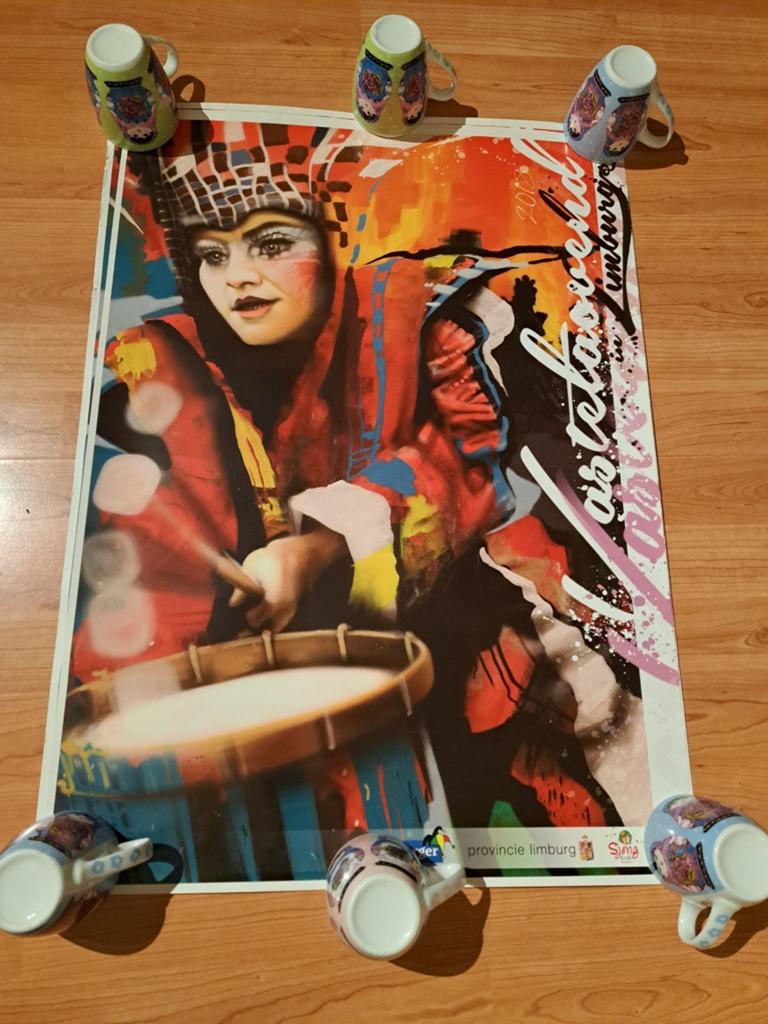 Carnavals Vastelaovend in limburg poster, Ophalen, Zo goed als nieuw, A1 t/m A3, Film en Tv