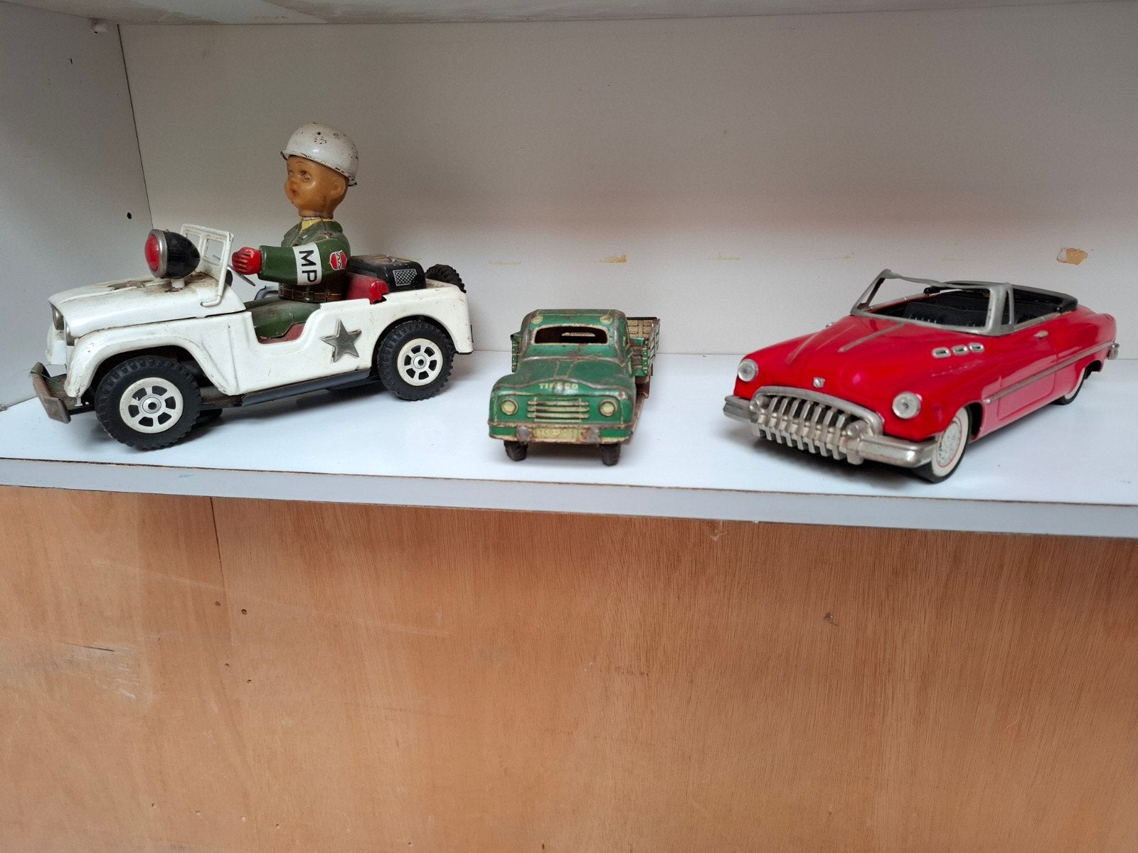 Vintage blikken speelgoedauto's - Jeep, Truck, Cabrio, Ophalen of Verzenden, Gebruikt
