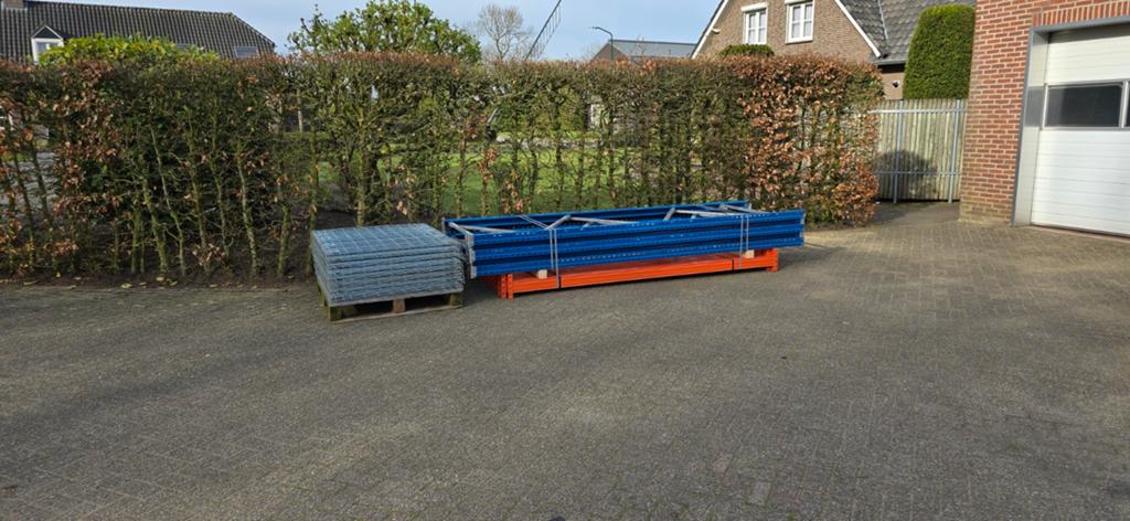 14 meter palletstelling , magazijnstelling , stelling, Zakelijke goederen, Kantoor en Winkelinrichting | Magazijn, Stelling en Opslag