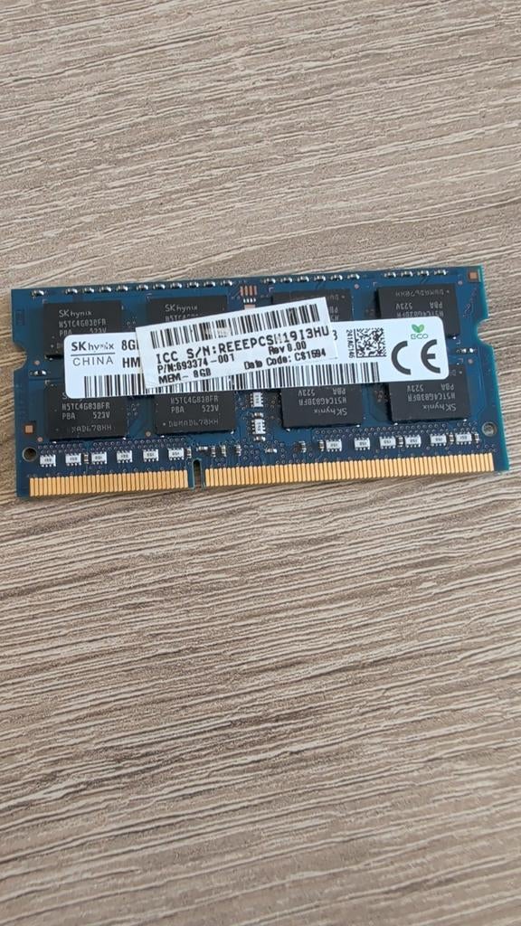 SK Hynix 8GB DDR3 RAM Geheugen voor Laptop, Gebruikt, 8 GB, DDR3, Ophalen of Verzenden