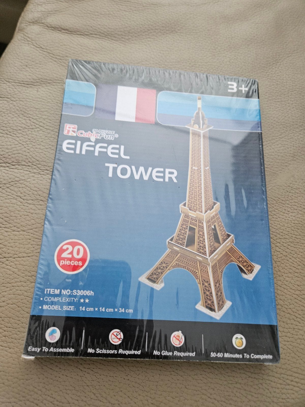 Eiffeltoren 3D-puzzel - CubeFun - Nieuw in verpakking, Ophalen of Verzenden, Nieuw, Groter dan 1:35, Figuur of Figuren