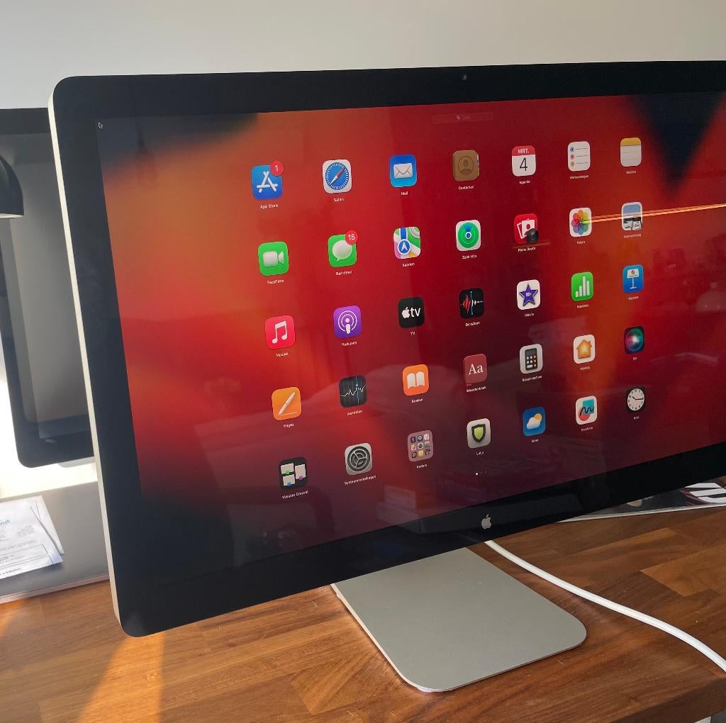 Apple Thunderbolt Beeldscherm 27 inch, Computers en Software, Monitoren, Ophalen, Gebruikt, IPS, Ingebouwde speakers