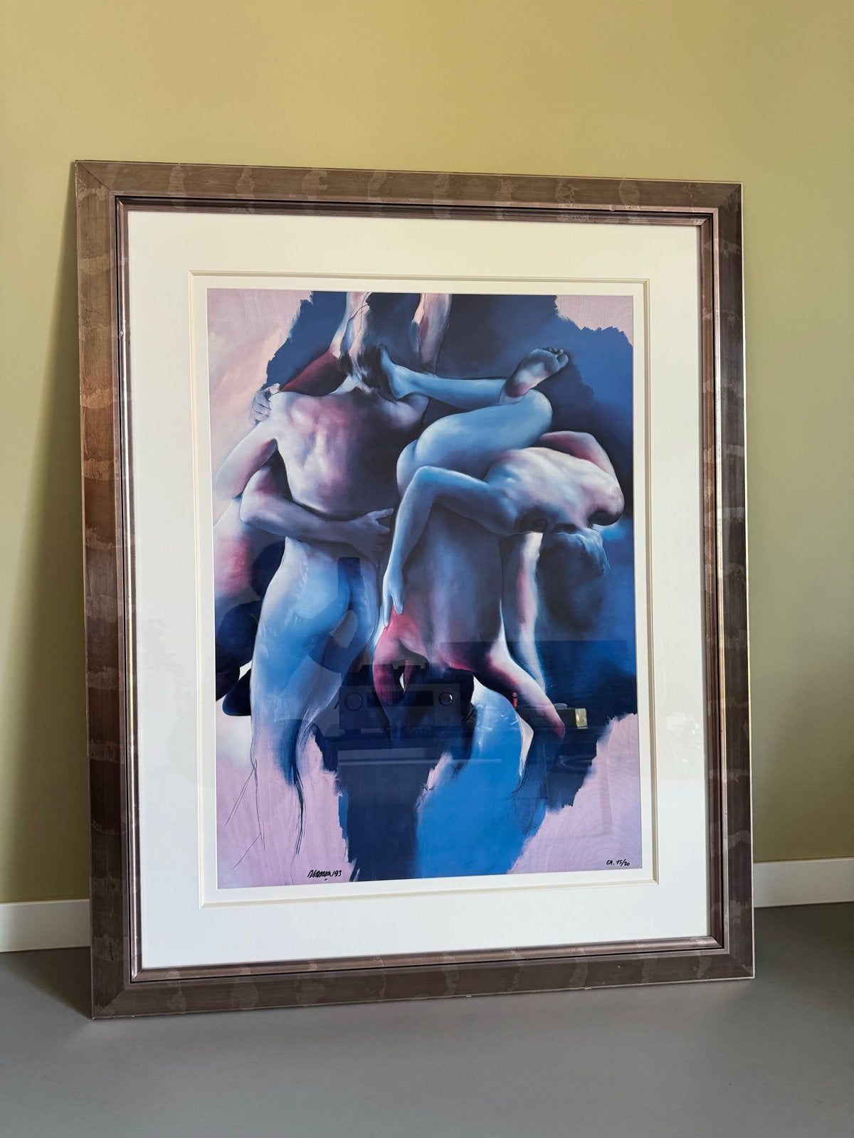 Daniel Gasser - Originele Zeefdruk - 'Embrace' - 1993, Gelimiteerde oplage, Ophalen, Portret en Figuren, Zeefdruk