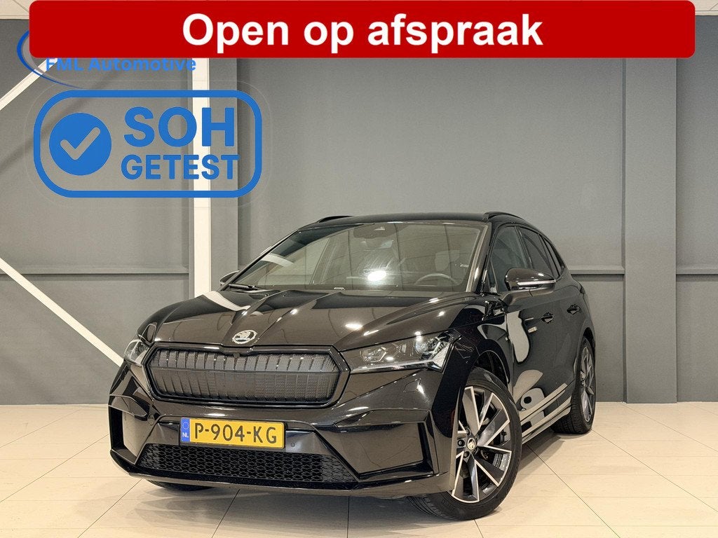 Skoda Enyaq iV 80 Sportline | SOH 93,51% | Navigatie | Hoge, Auto's, Skoda, Automaat, Achterwielaandrijving, Gebruikt, Zwart