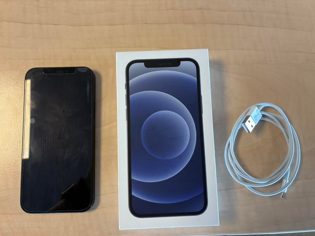 Iphone 12, Telecommunicatie, Mobiele telefoons | Apple iPhone, Ophalen, 128 GB, Zwart, Zo goed als nieuw