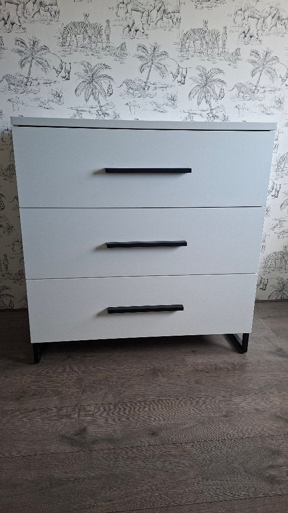 TWF commode zwart wit | nette staat, Ophalen, 50 tot 70 cm, Zo goed als nieuw, 75 tot 100 cm
