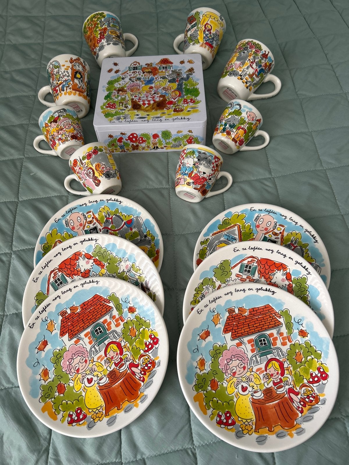 Efteling Blond Amsterdam servies - compleet set, Ophalen, Zo goed als nieuw, Gebruiksvoorwerp