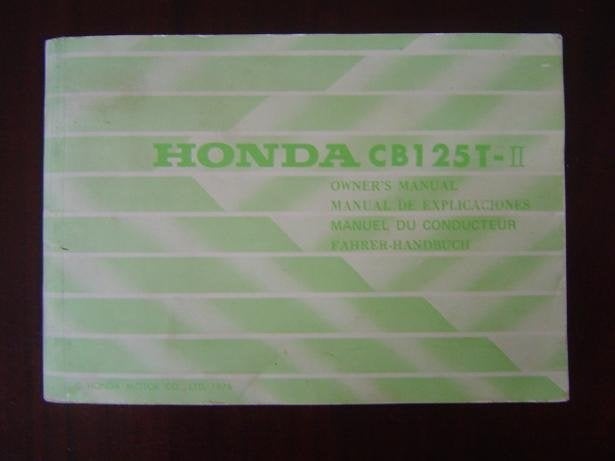 Honda CB125T II 1978 motorcycle owner's manual CB 125 T, Ophalen of Verzenden, Honda