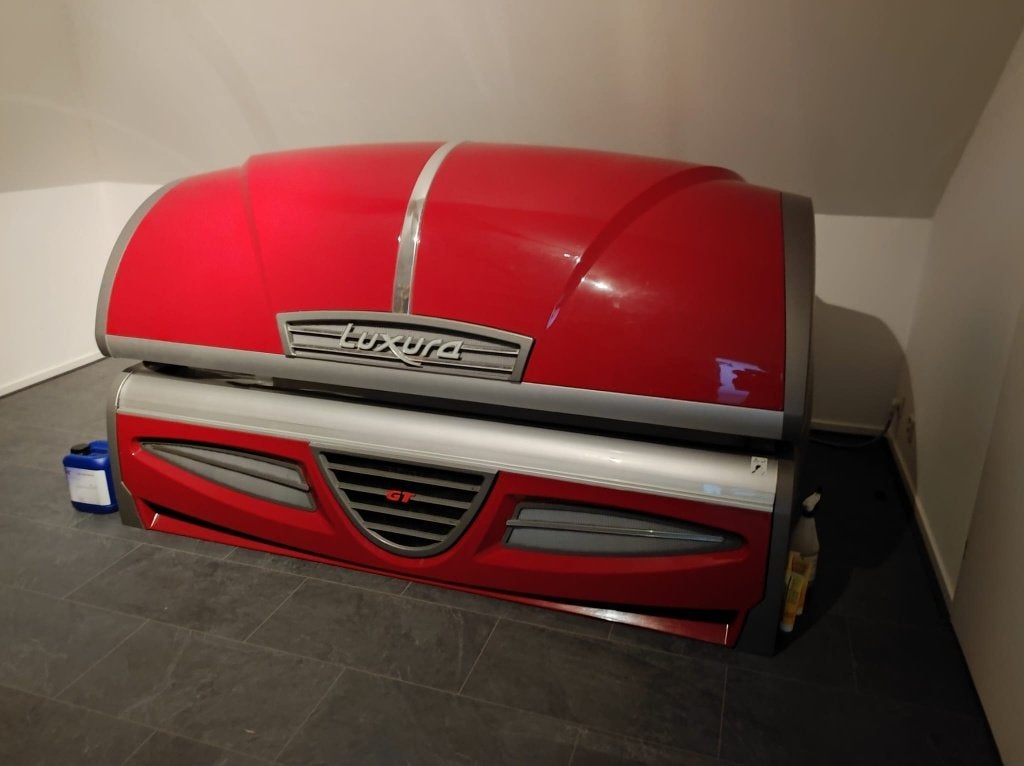 Luxura Luxury GT zonnebank, Witgoed en Apparatuur, Zonnebanken en Gezichtsbruiners, Ophalen, Zo goed als nieuw, Zonnebank dubbelzijdig
