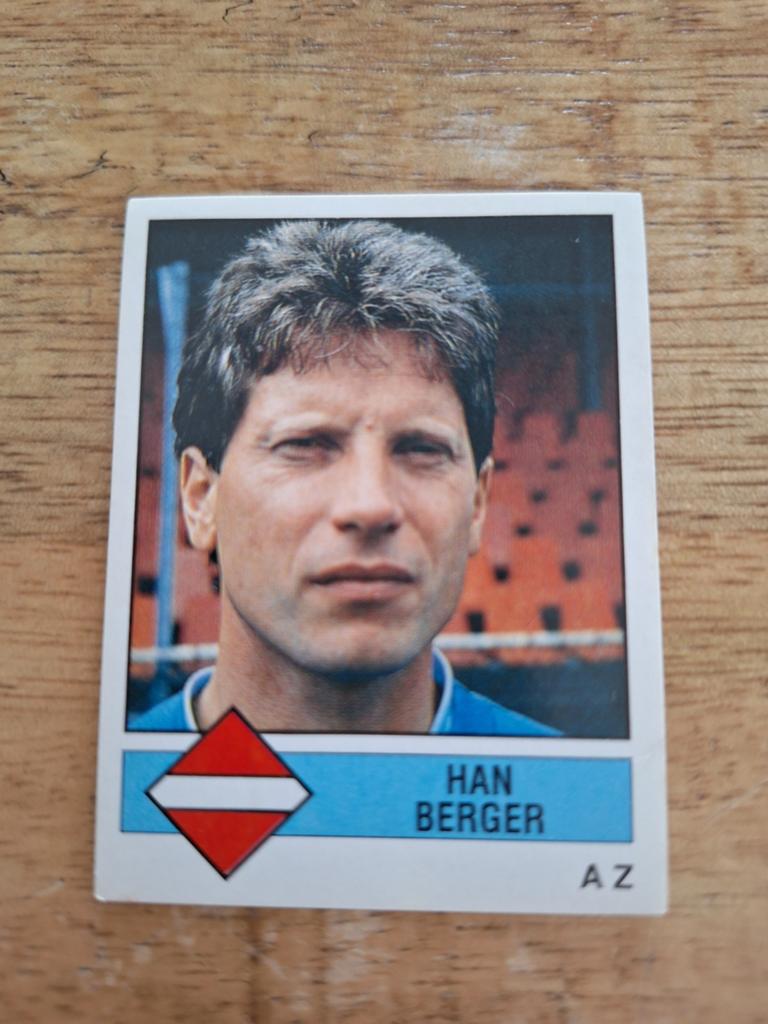 Voetbal 87 Panini Plaatje Han Berger AZ, Ophalen of Verzenden, Zo goed als nieuw, Plaatje