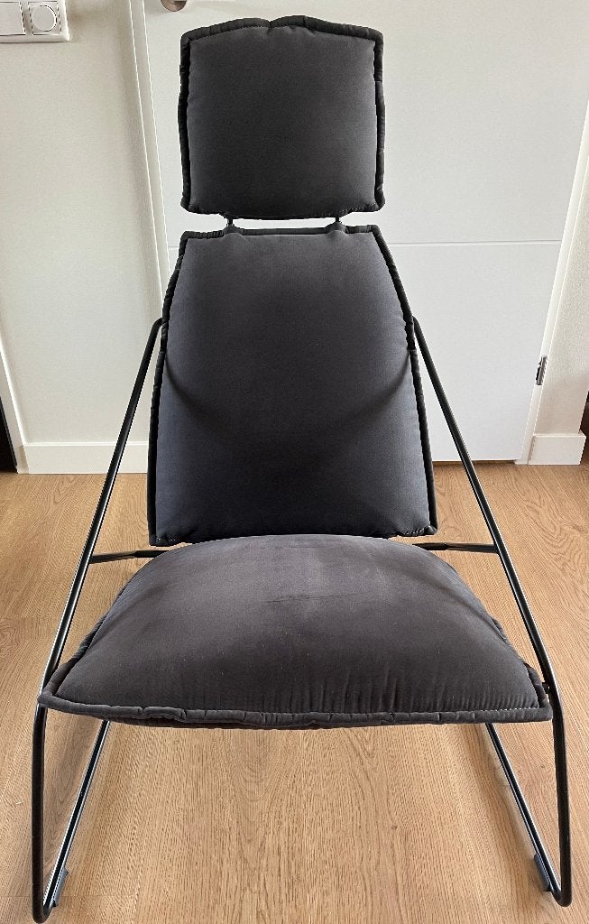 IKEA Villstad fauteuil - Design Carl Öjerstam grijs/zwart, Ophalen, Zo goed als nieuw, Stof, Eén