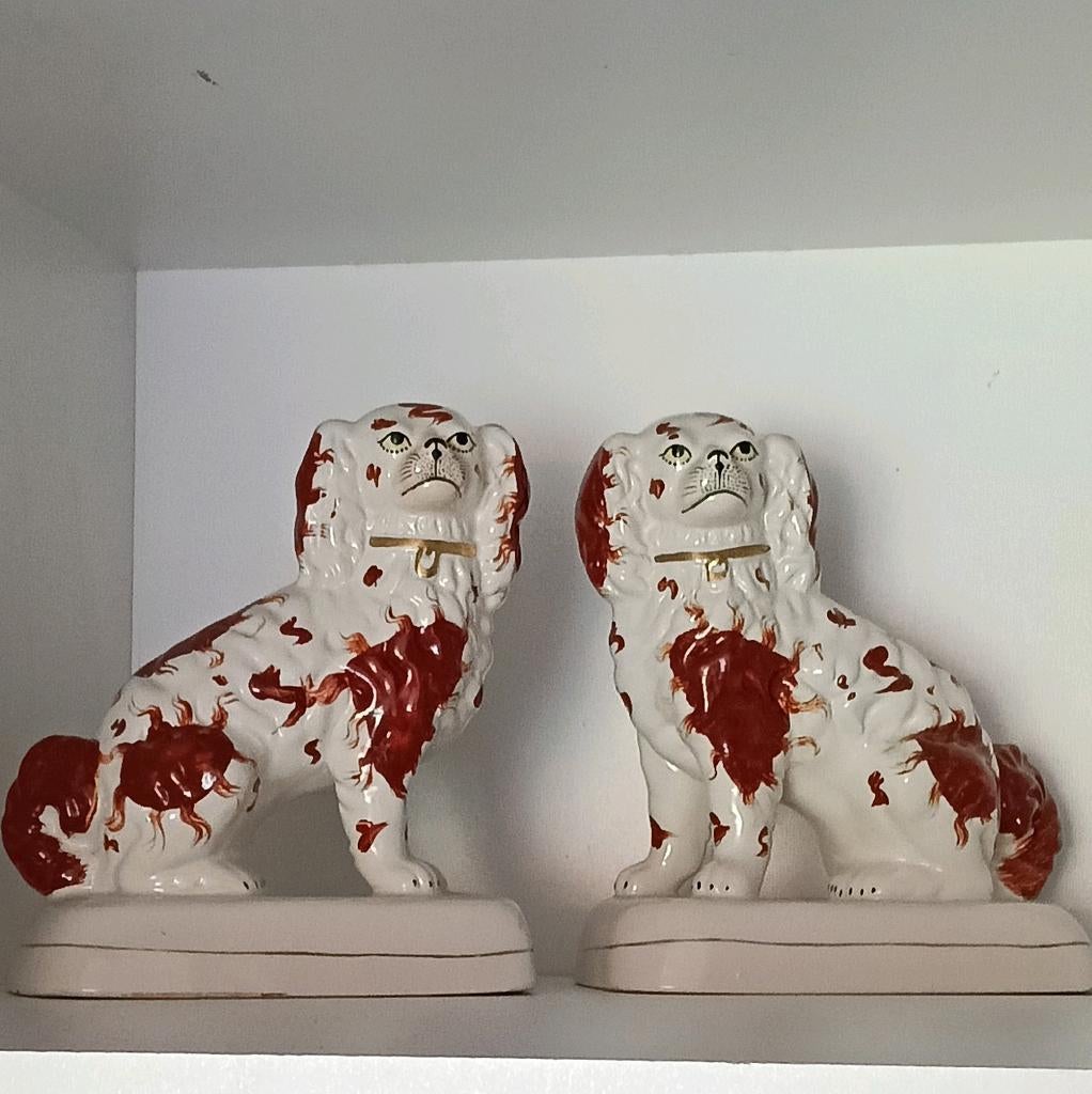 Staffordshire hoerenhondjes set 19x22 cm, Ophalen of Verzenden