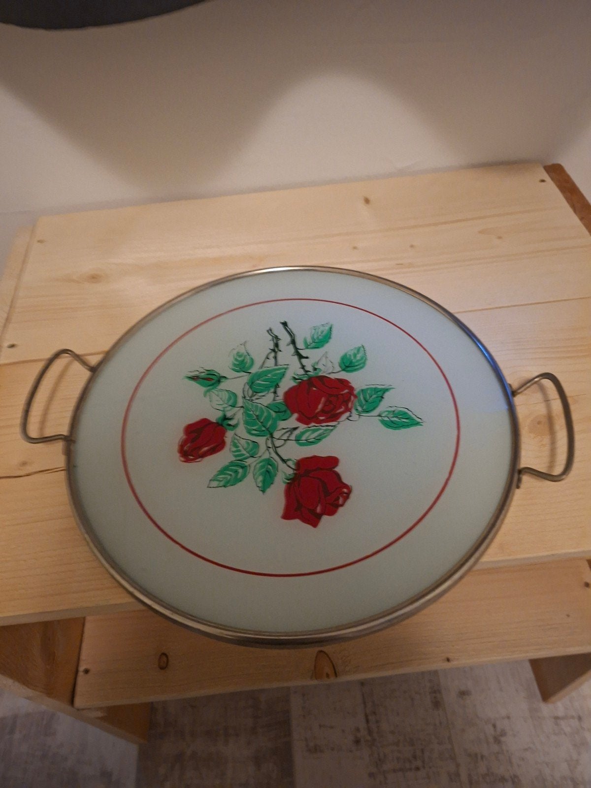 Vintage dienblad, Huis en Inrichting, Woonaccessoires | Dienbladen, Ophalen of Verzenden, Rechthoekig, Hout