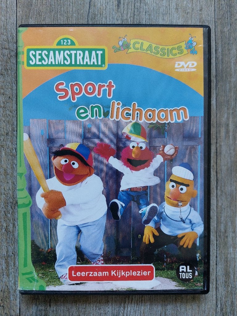 Sesamstraat DVD - Sport en Lichaam, Alle leeftijden, Ophalen of Verzenden, Zo goed als nieuw, Tv fictie