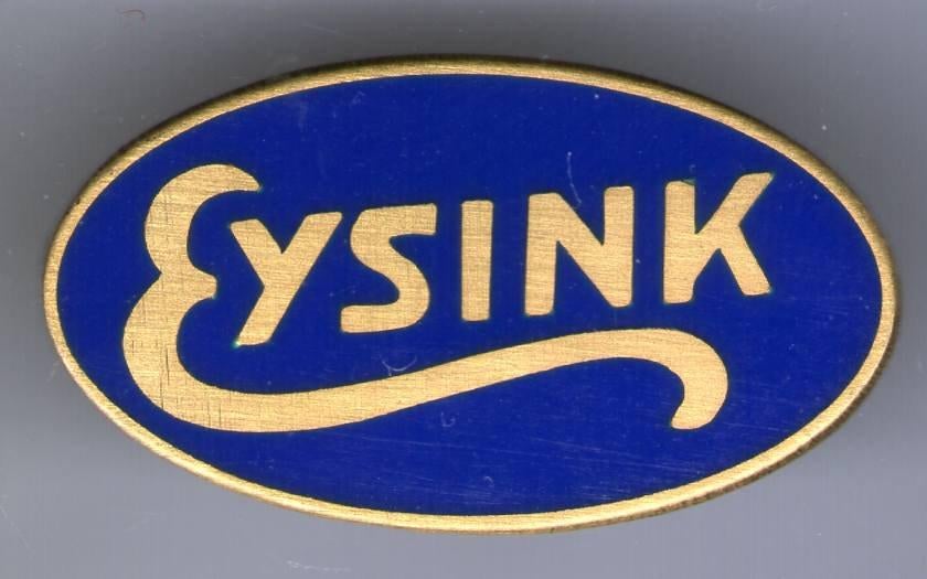 Eysink Motorfietsen blauw email op koper broche ( G_019 ), Verzenden, Nieuw, Transport, Speldje of Pin