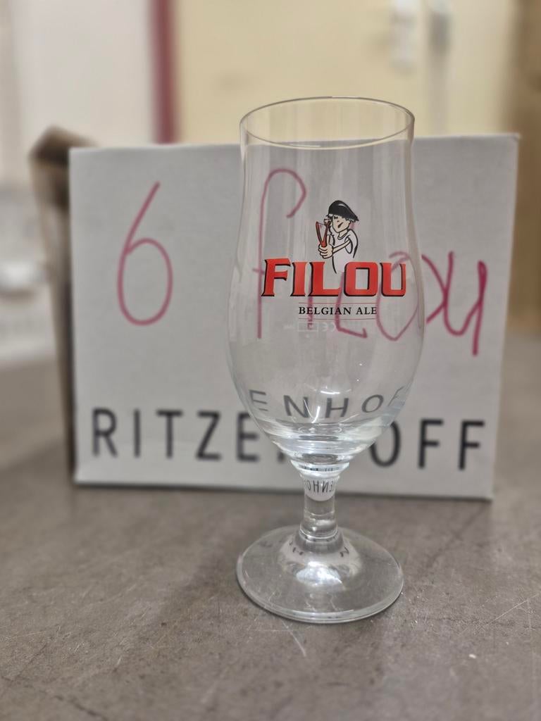Filou bierglas, Verzamelen, Biermerken, Ophalen of Verzenden