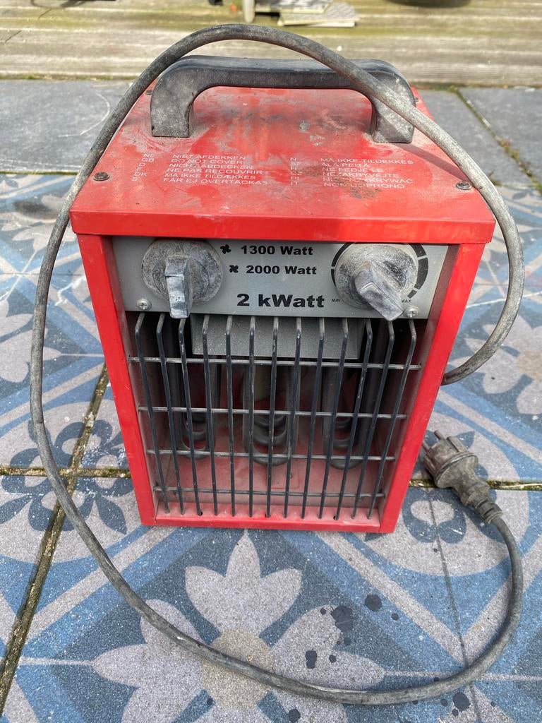 Rode elektrische kachel 2000 Watt, Huis en Inrichting, Kachels, Ophalen, Gebruikt, Overige soorten, Elektrisch