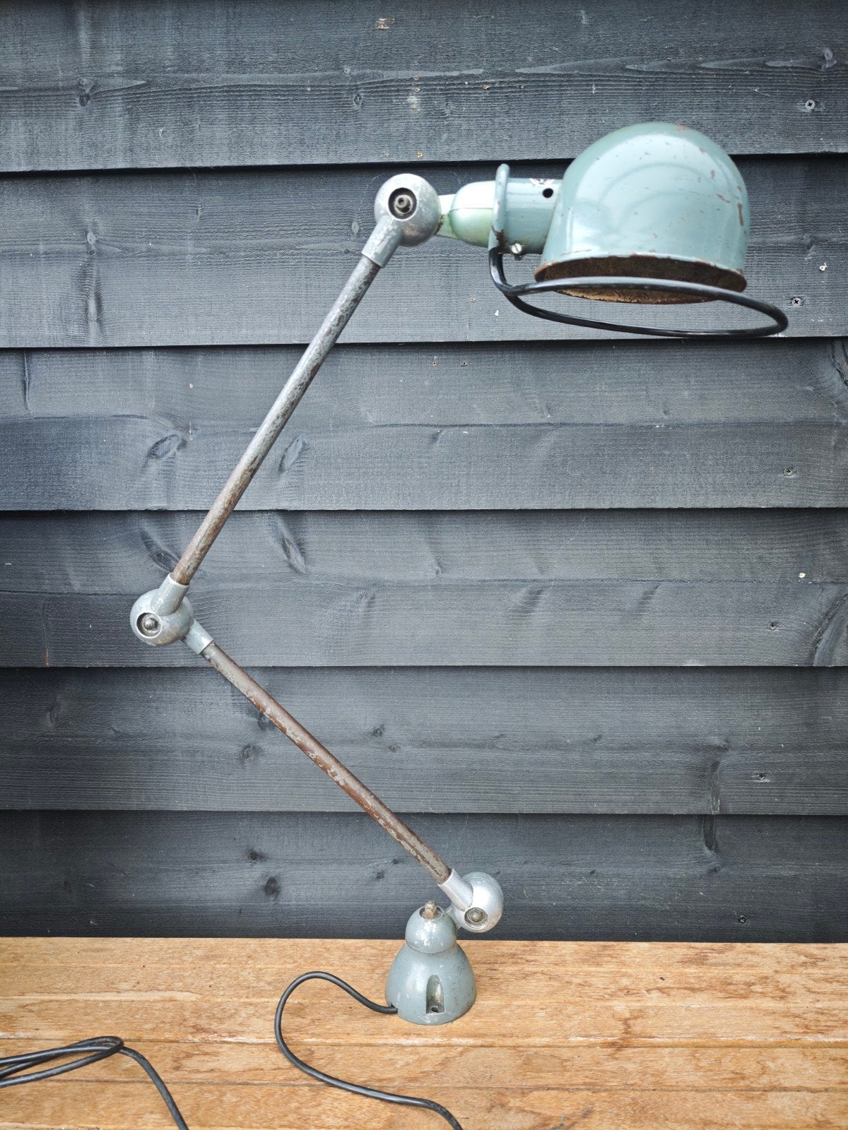 Originele Jieldé industriële machinelamp ca. 1950-1965, Gebruikt, 50 tot 75 cm, Ophalen of Verzenden, Industrieel Vintage