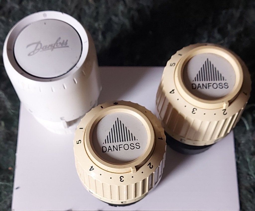 Danfoss Thermostaatknoppen - Set van 3, Ophalen of Verzenden, Gebruikt