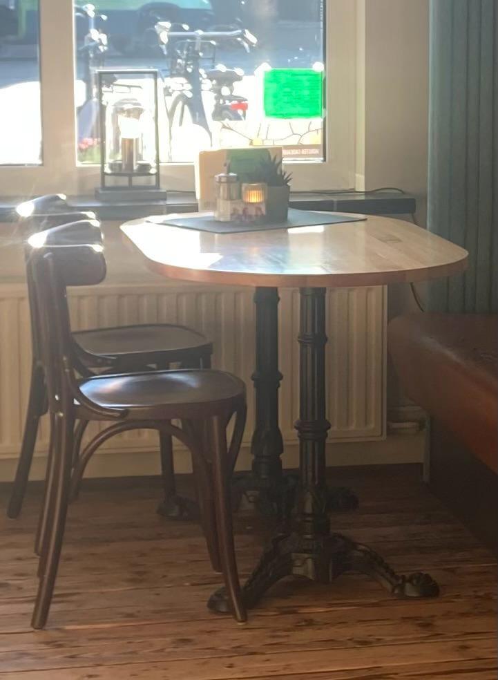 Bistrotafel ovaal, Ophalen, Gebruikt, 100 tot 150 cm, Industrieel, Klassiek