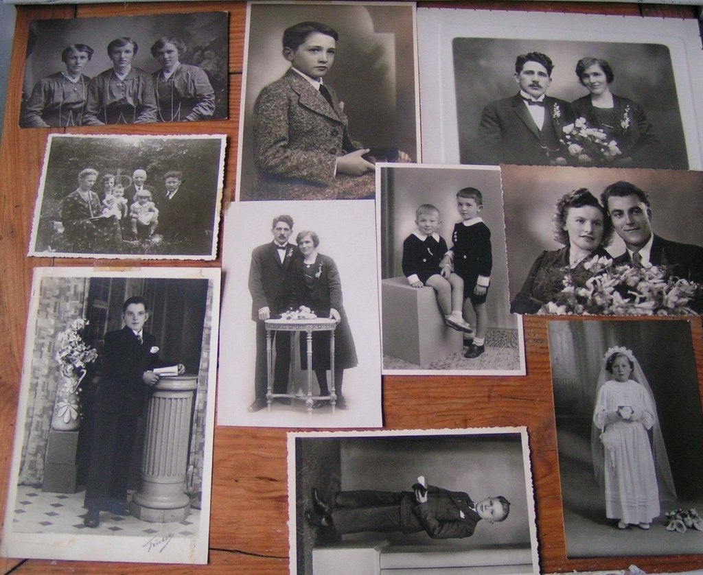 10 antieke foto's scrapbooking junkjournals nr VV 919, Verzamelen, Gebruikt, Verzenden, Foto, Voor 1940