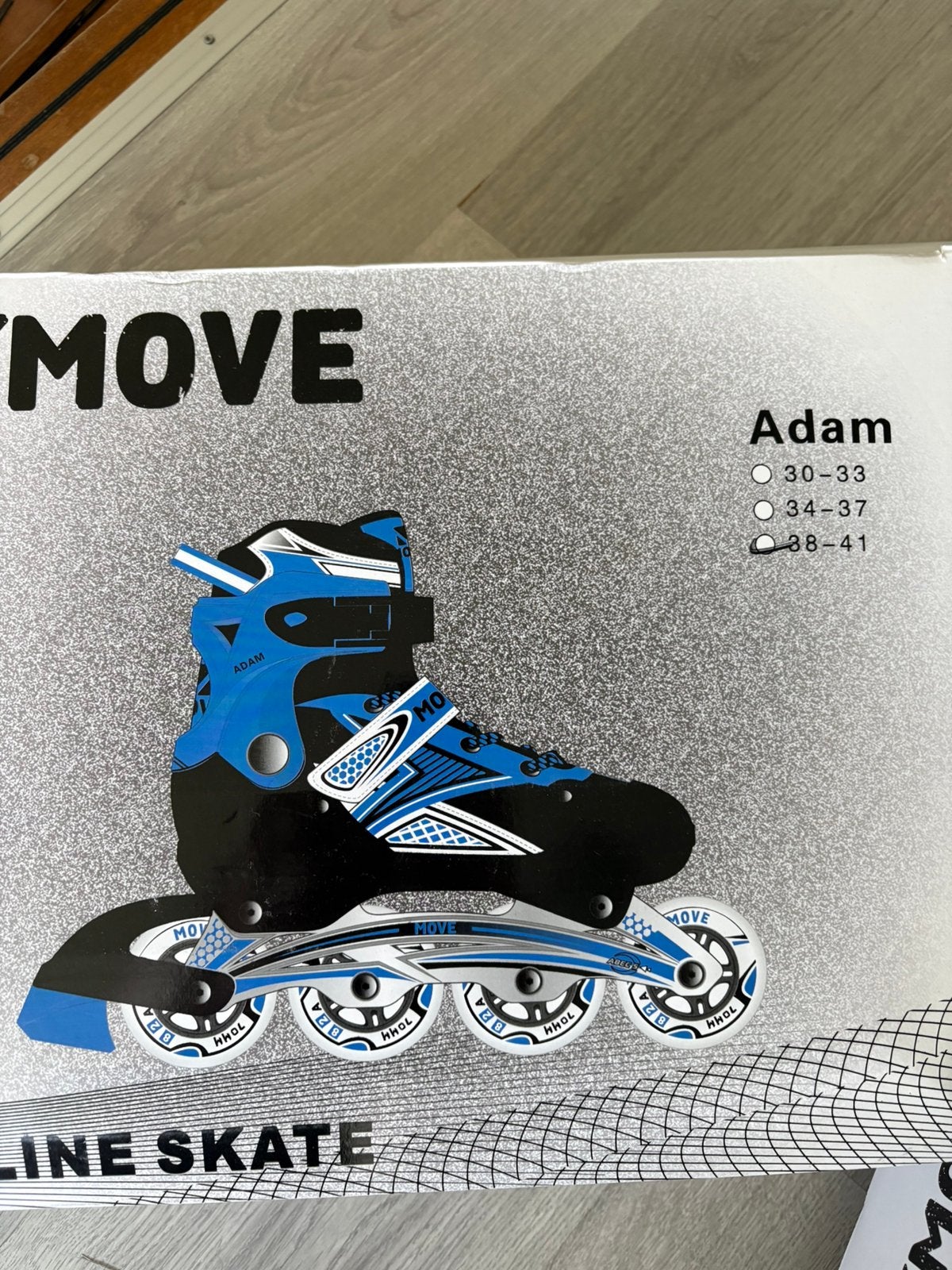 Move inline skates maat 38-41 adam (blauw) / eve (roze), Ophalen, Verstelbaar, Zo goed als nieuw