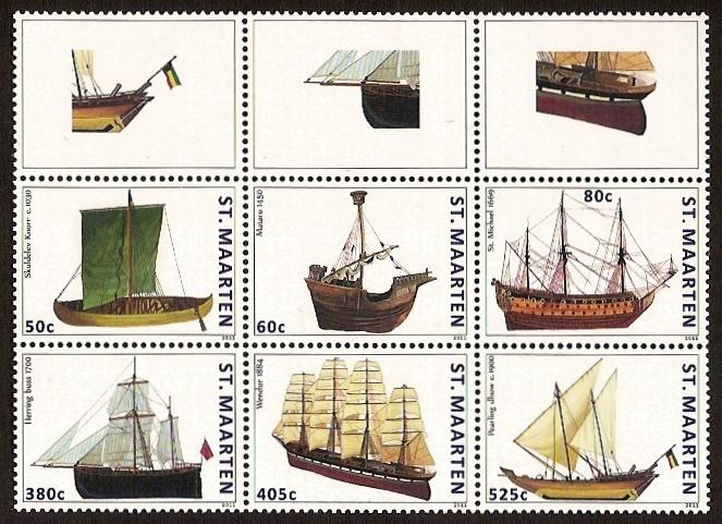 St Maarten 47/52 postfris Schepen 2011, Postzegels en Munten, Postzegels | Nederlandse Antillen en Aruba, Ophalen of Verzenden