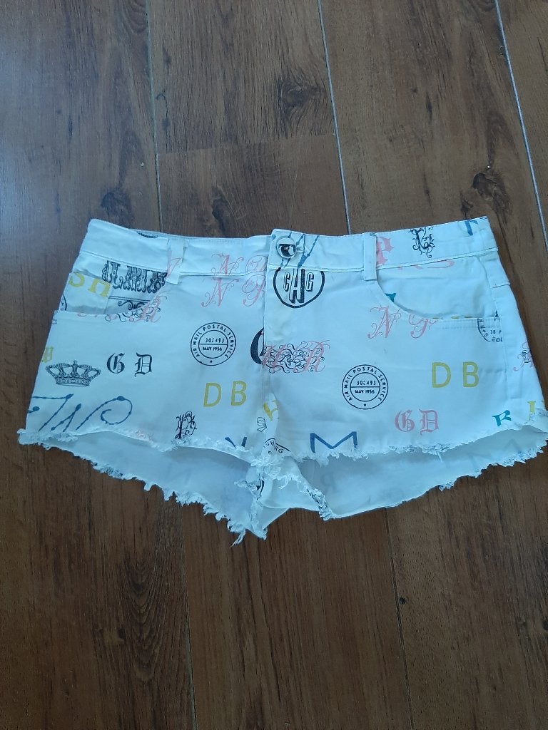 Nikkie witte short short met stempels 38, Wit, Ophalen of Verzenden, Zo goed als nieuw, Nikkie