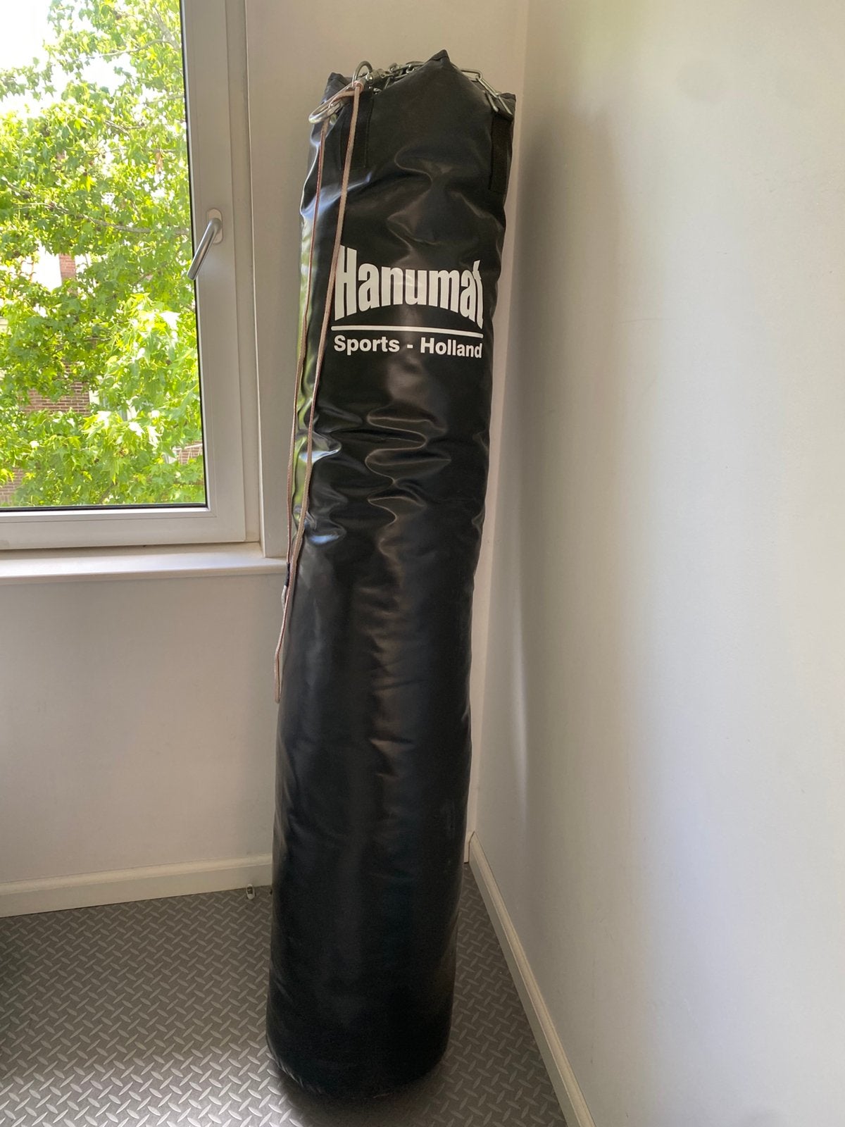 Professionele Hanumat Bokszak Zwart 180, Sport en Fitness, Boksen, Ophalen, Zo goed als nieuw, Bokszak