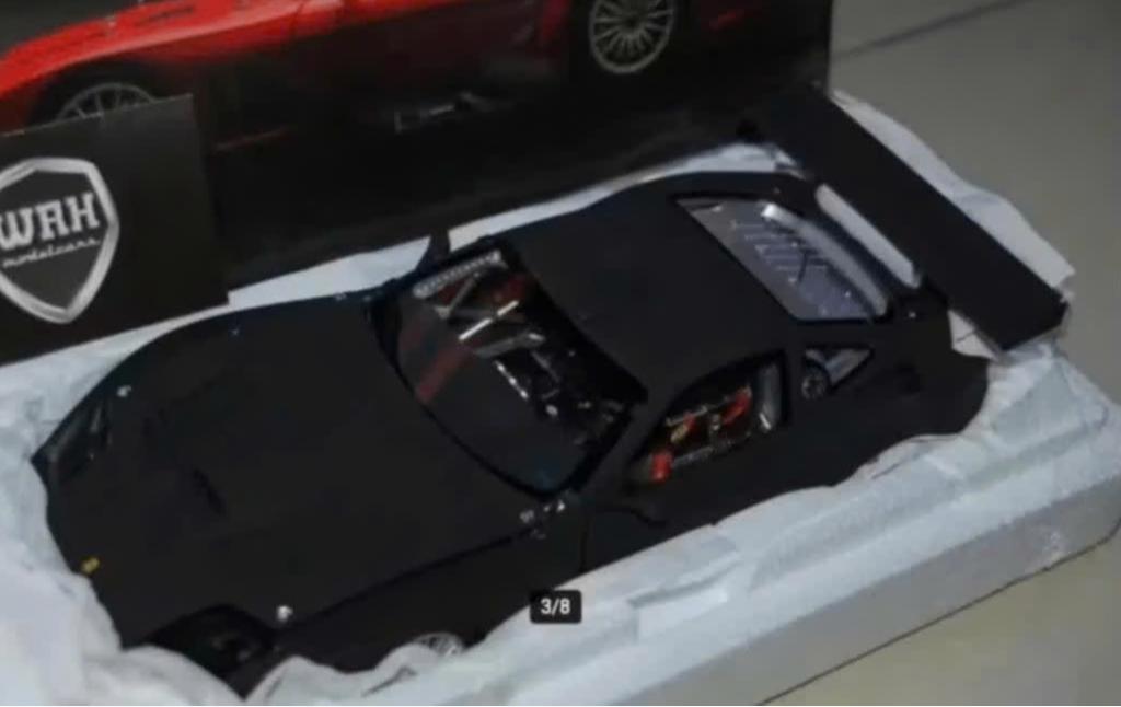 FERRARI 575 GTC 2004 matt-black Kyosho diecast 1:18 WRH, Hobby en Vrije tijd, Verzenden, Zo goed als nieuw, Auto, Kyosho