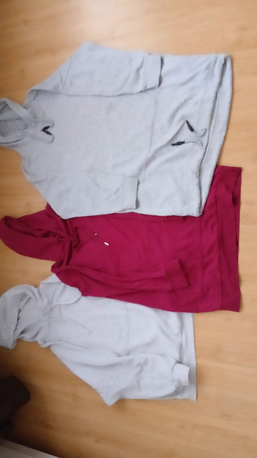 Set van 3 Hoodies: Grijs, Rood en Lichtgrijs, Kleding | Dames, Maat 38/40 (M), H&M, Meerkleurig, Ophalen of Verzenden