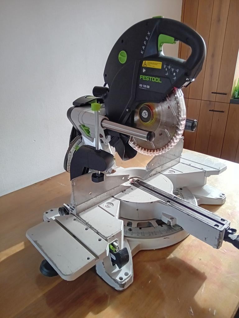 Festool Kapex KS 120 EB Afkortzaag - Zeer nauwkeurig, Doe-het-zelf en Verbouw, Gereedschap | Zaagmachines, Ophalen, Gebruikt, 70 mm of meer