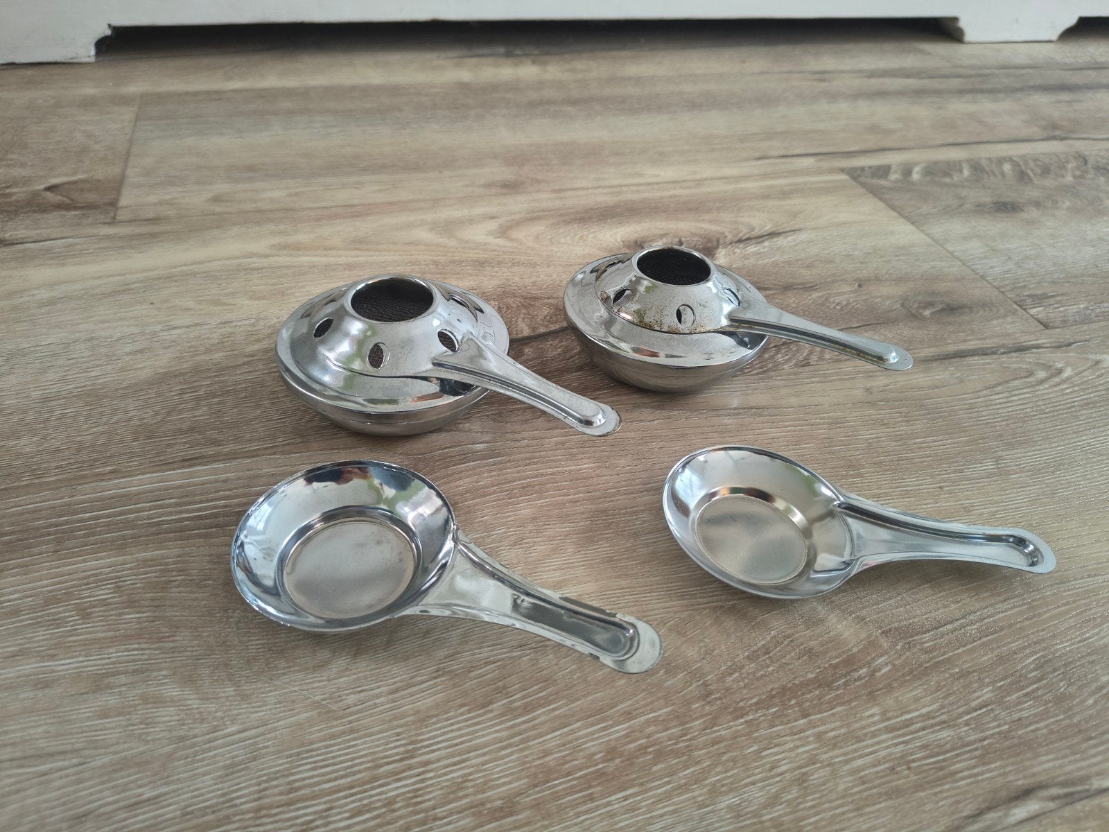 Set fondue branders, pastabranders set, chafing dish brander, Onb, Ophalen of Verzenden, Rvs, Onb