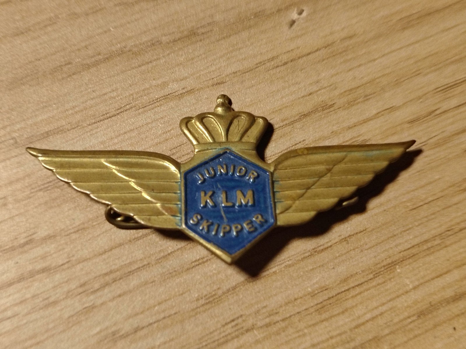 KLM Junior Skipper Speldje Broche, Ophalen of Verzenden, Gebruikt, Overige onderwerpen