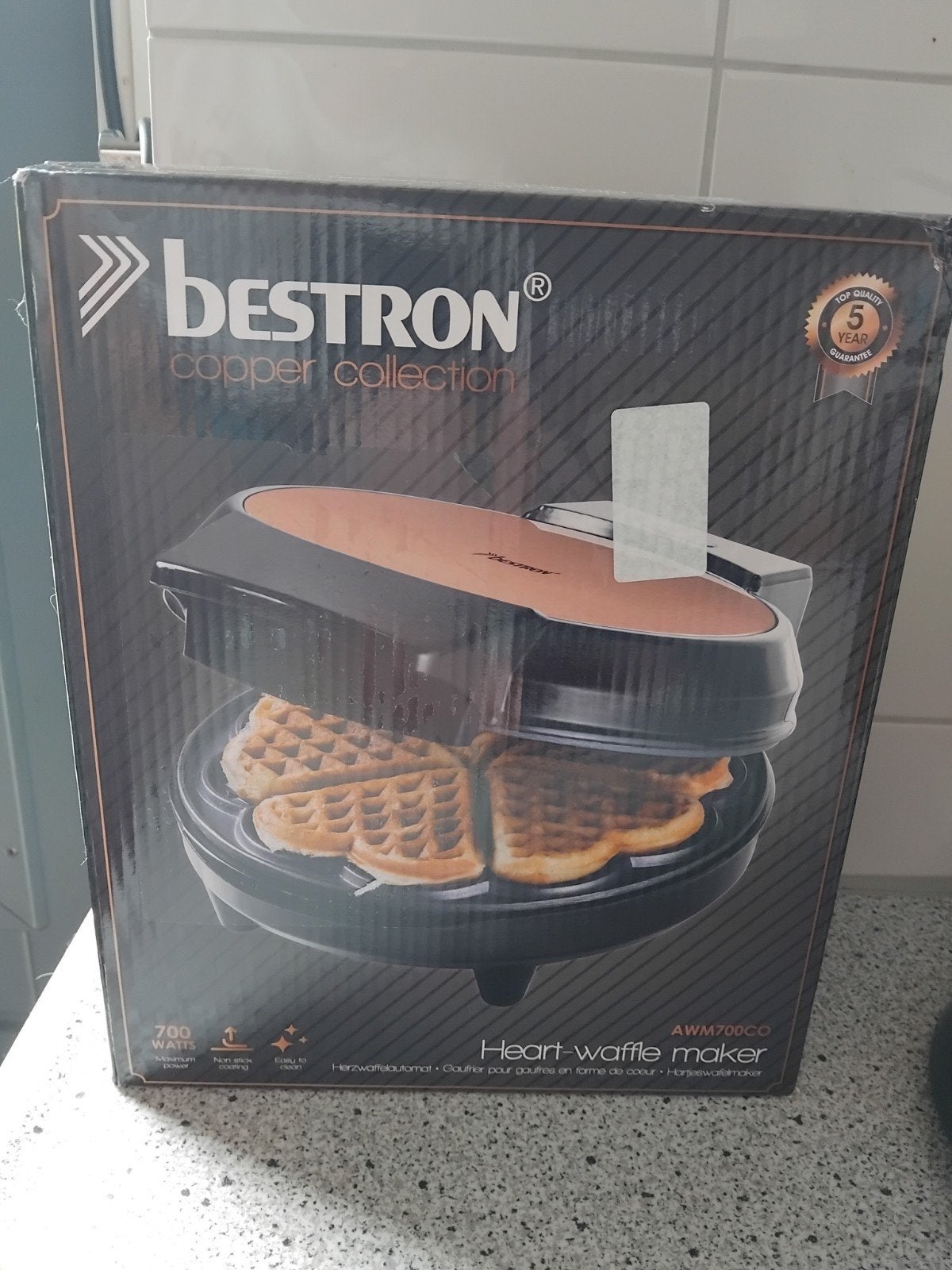 Nieuw Bestron Hartjes Wafelijzer AWM700CO Copper Collection, Ophalen