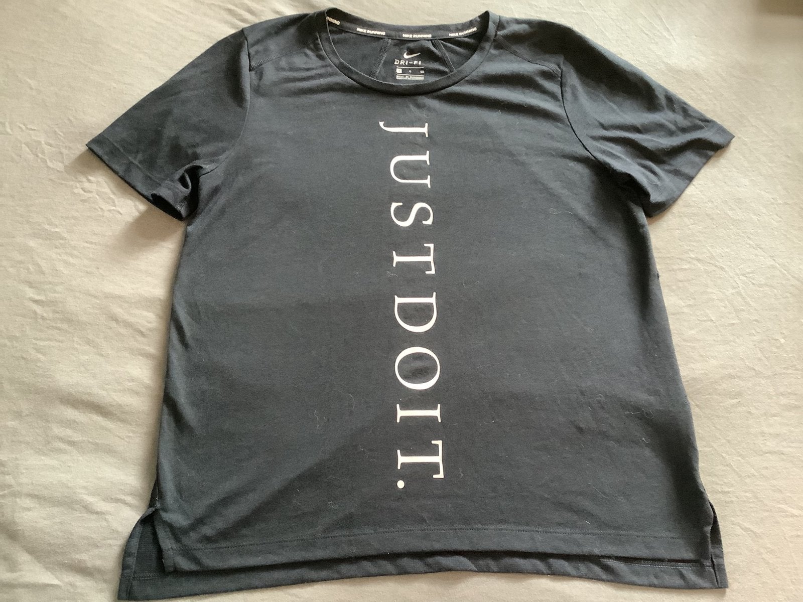 Nike Dri-FIT T-shirt 'Just Do It' - Maat S, Zwart, Ophalen of Verzenden, Korte mouw, Maat 36 (S)