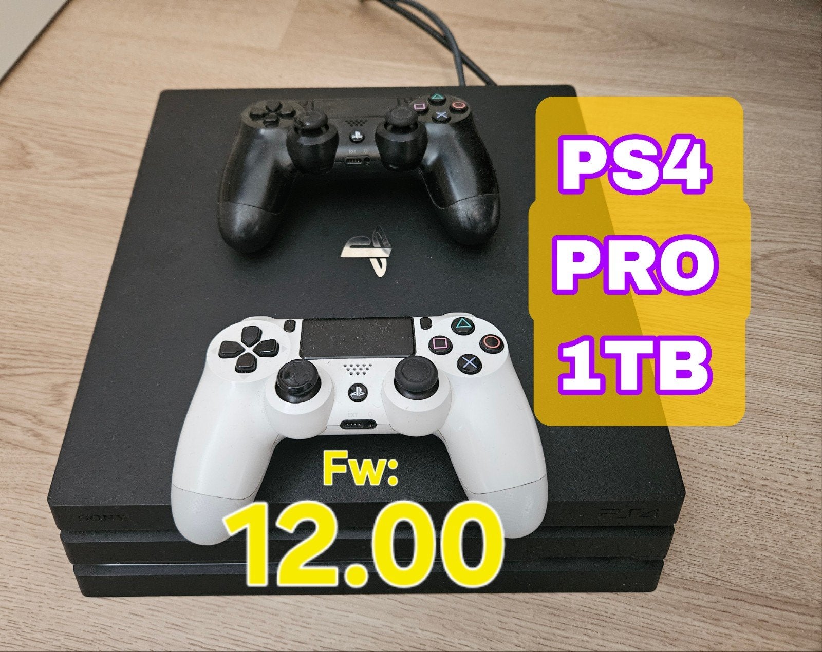 PS4 Pro 1TB Firmware: 12.00, Ophalen, Met games, Met 2 controllers, Zo goed als nieuw