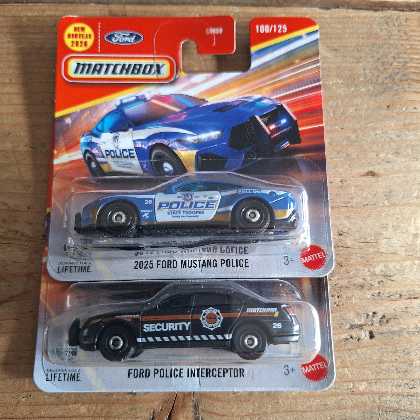 Matchbox Ford Police Interceptor & 2025 Mustang Police, Ophalen of Verzenden, Nieuw, Auto