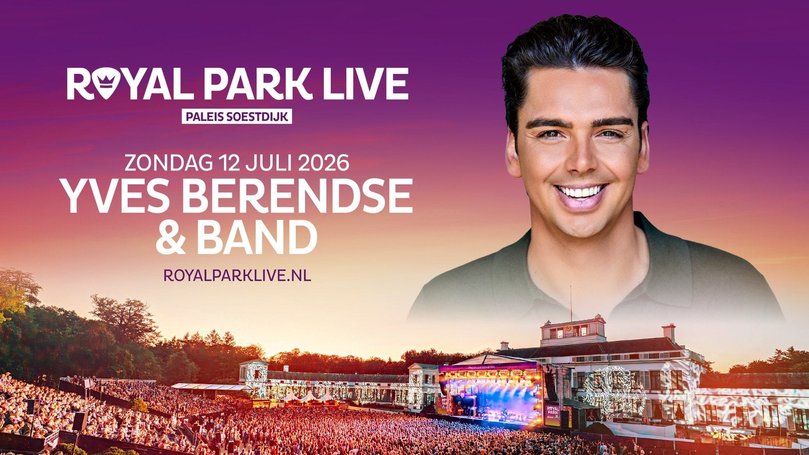 2 tickets Royal Park live Yves Berendse & band, Rolf Sanchez, Tickets en Kaartjes, Twee personen, Juni, Levenslied