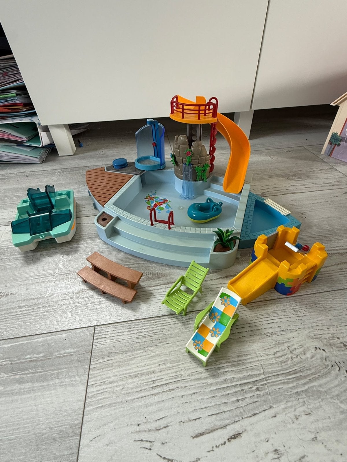 Playmobil Zwembad met glijbaan en accessoires, Kinderen en Baby's, Ophalen, Gebruikt, Complete set, Overige typen