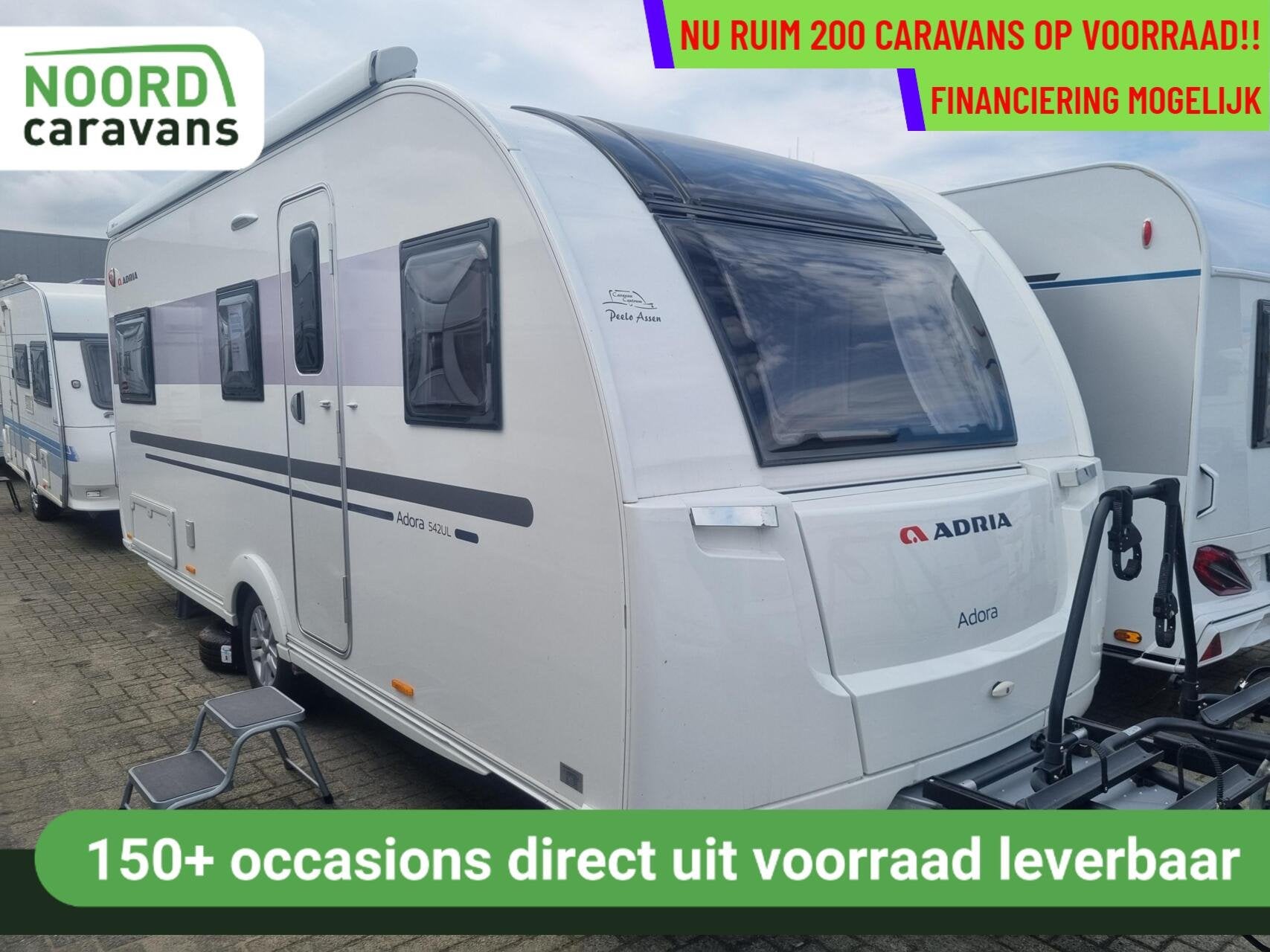 Adria ADORA 542 UL ENKELE BEDDEN + E&P + MOVER + CASS LUIFEL, Rondzit, Hordeur, 7 tot 8 meter, Bedrijf