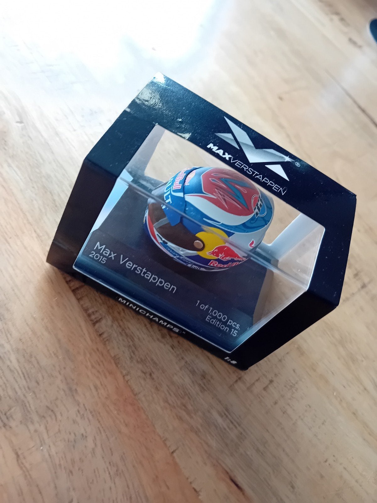 max Verstappen 1/8 helm 2015, Ophalen of Verzenden, Zo goed als nieuw, Formule 1
