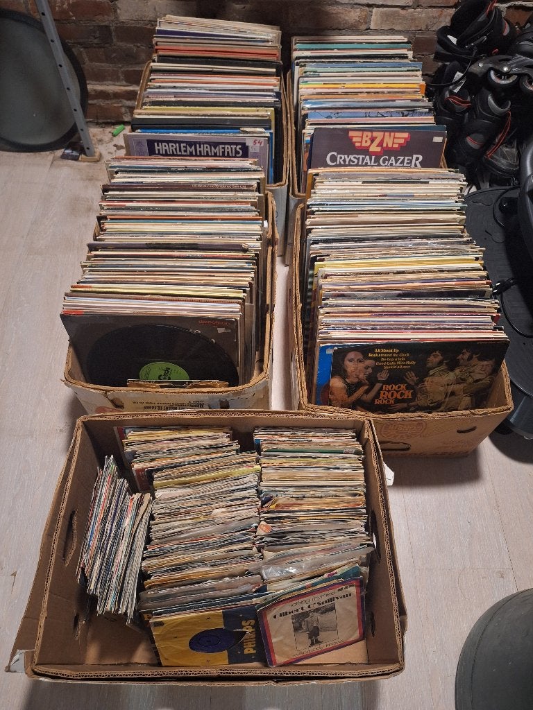 partij lp's en single's, Ophalen, Gebruikt, LP
