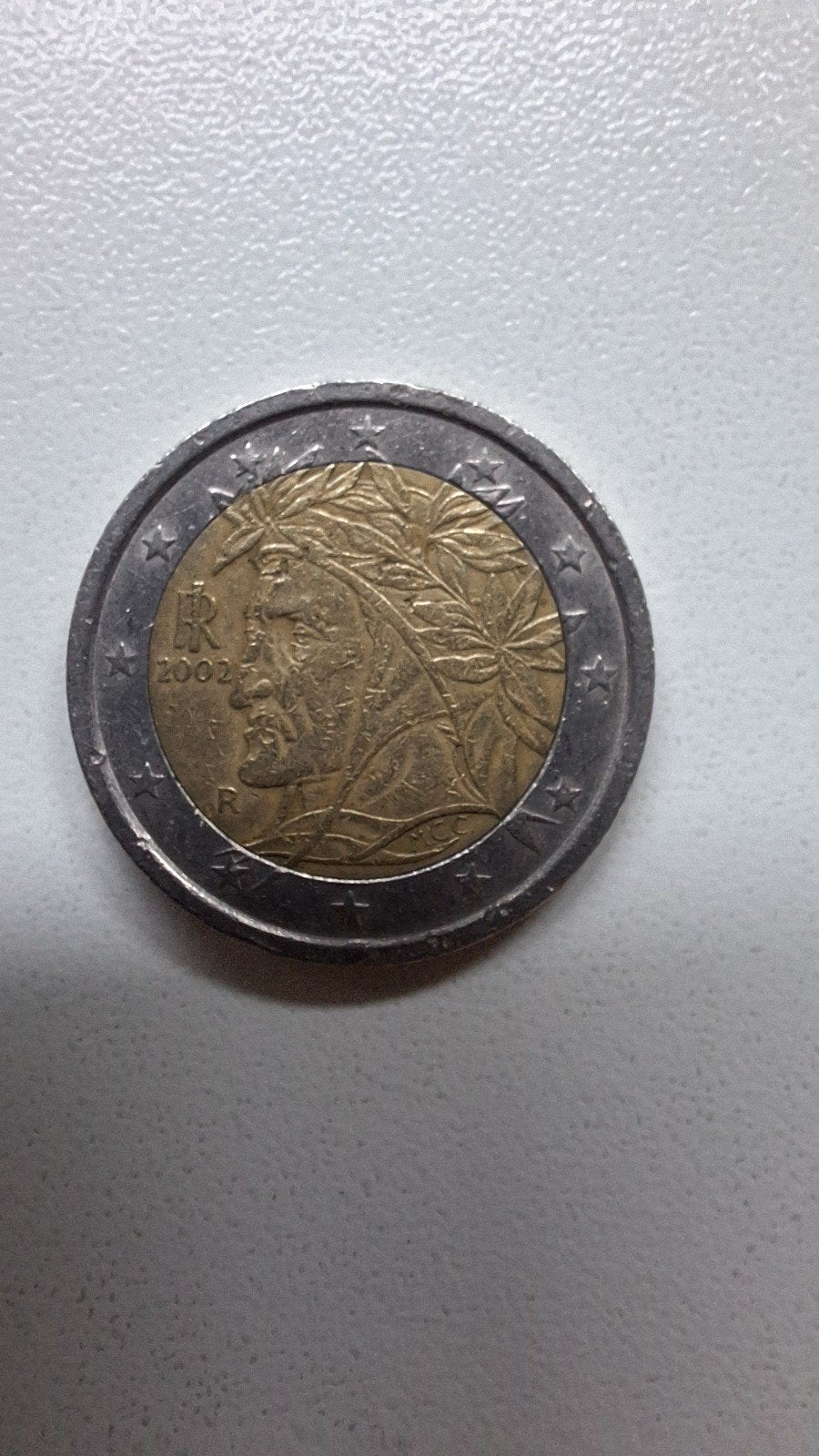 2 Euro munt Italië 2002 Dante Alighieri, Ophalen of Verzenden, Italië, 2 euro, Losse munt