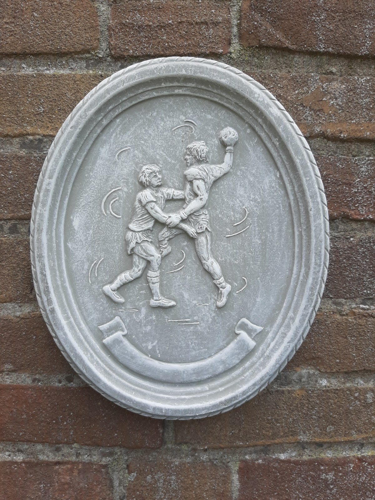 Balsport wanddecoratie betonnen beeld tuinbeeld beton, Ophalen of Verzenden