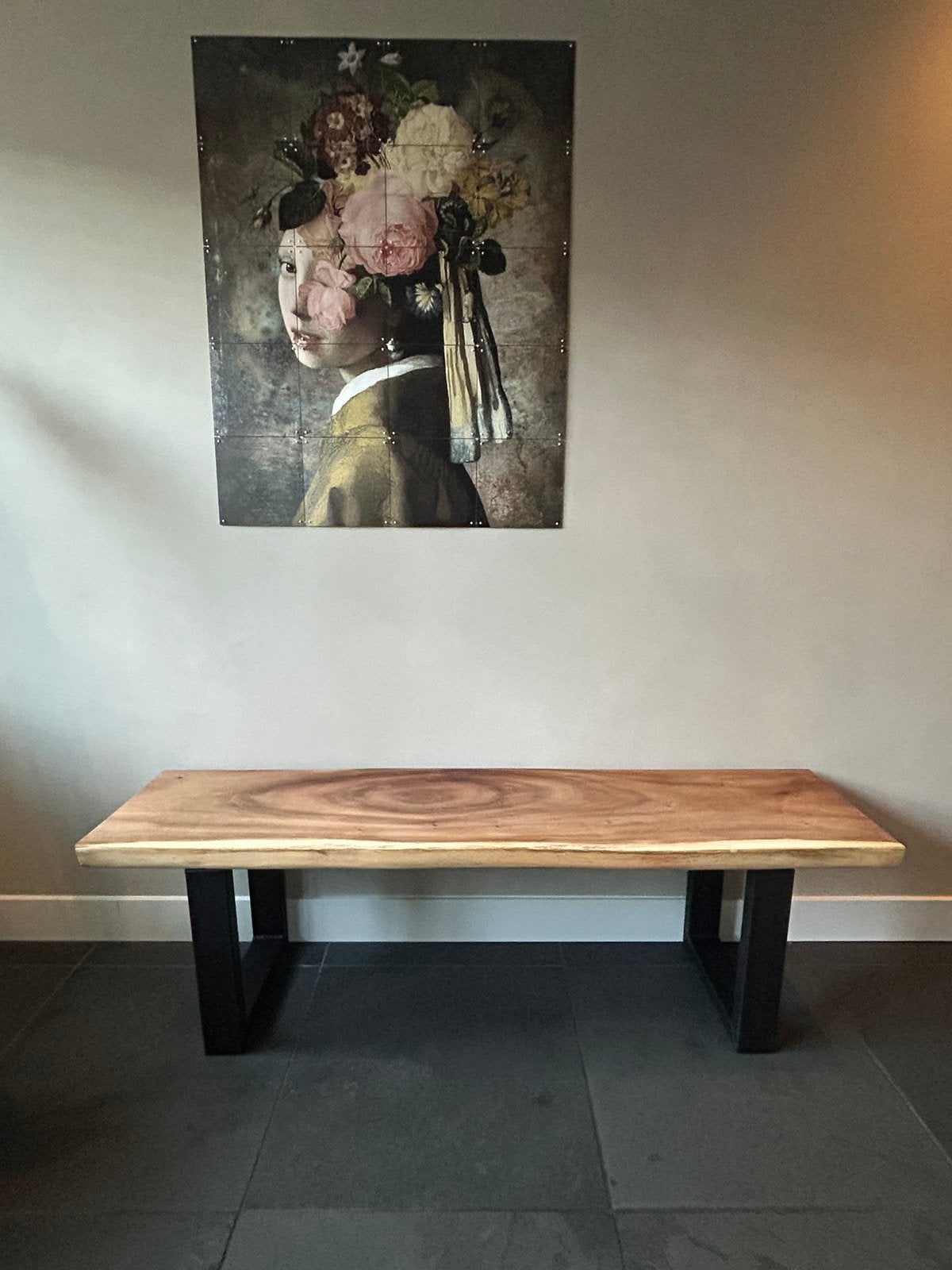 Boomstam wand/tv meubel, Huis en Inrichting, Ophalen, Zo goed als nieuw, 150 tot 200 cm, Overige houtsoorten