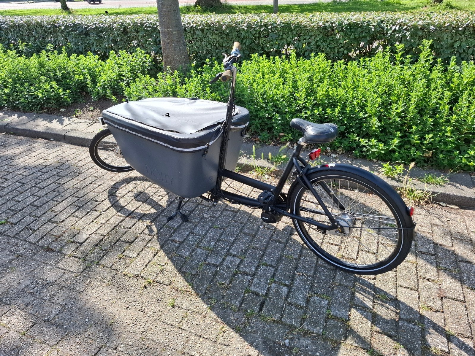 Elektrische Dolly bakfiets met middenmotor, Fietsen en Brommers, Ophalen, Gebruikt, 2 kinderen