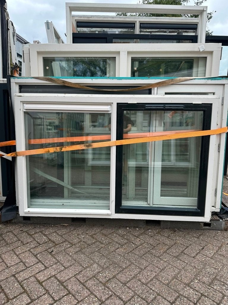 Kozijn voor vast glas, Doe-het-zelf en Verbouw, Kozijnen en Schuifpuien, Gebruikt, Raamkozijn, Hout, 75 tot 150 cm, 150 tot 225 cm