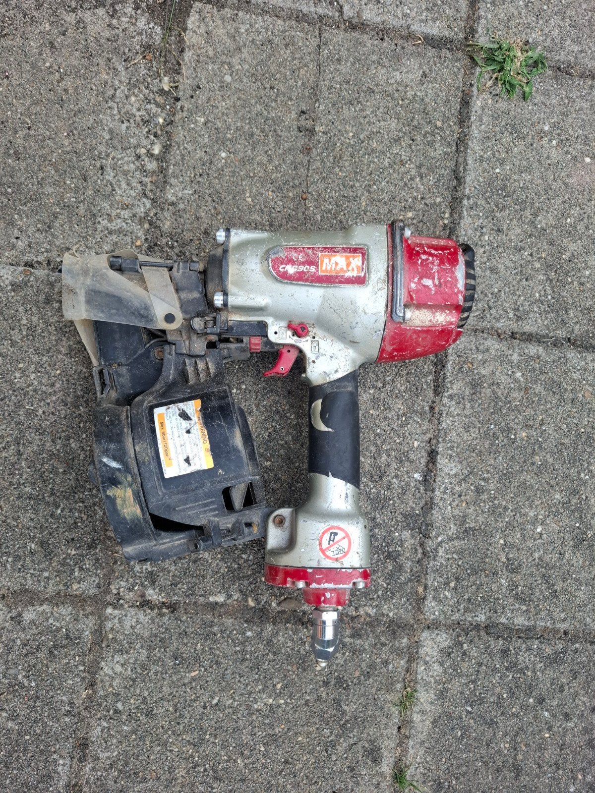 MAX CN890S Tacker met 6 rollen 90mm spijkers, Ophalen of Verzenden, Gebruikt